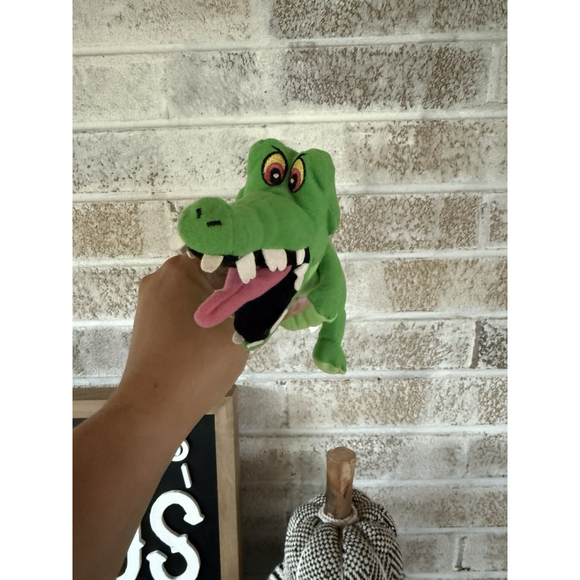 Disney Peter Pan CROC Crocodile Tick Tock 8" Beanbag Plush Toy Captain Hook B198 - Picture 2 of 6